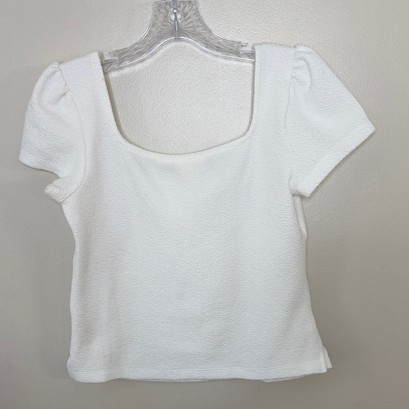Maeve by Anthropologie White Textured Square Neck Top, New With Tags,White Knit - Picture 14 of 16